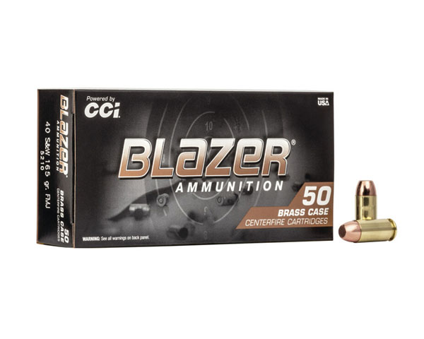 CCI Blazer Brass .40 S&W 180 Grain FMJ 5220 (1000 Round Case)