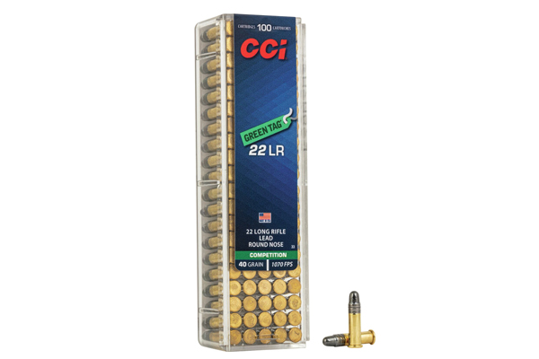 CCI .22 Long Rifle 40 Gr LRN Green Tag Competition #33 (5000 Round Case)
