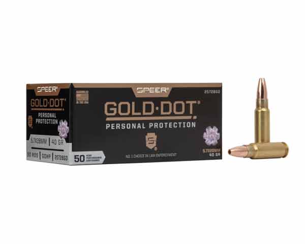 Speer LE Gold Dot 5.7x28mm Personal Protection GDHP 25728GD (500 Round Case)