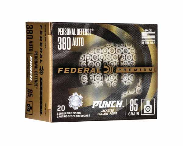 Federal Personal Defense Punch 380 Auto 85 Grain JHP PD380P1 (200 Round Case)