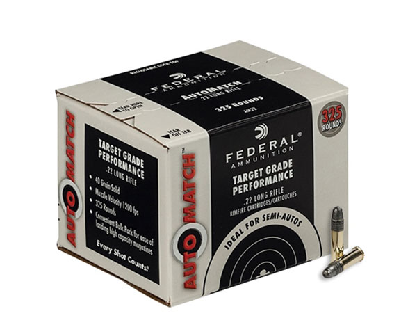 Federal Automatch 40 Grain .22 LR Lead Round Nose AM22 (3250 Round Case) - Click Image to Close