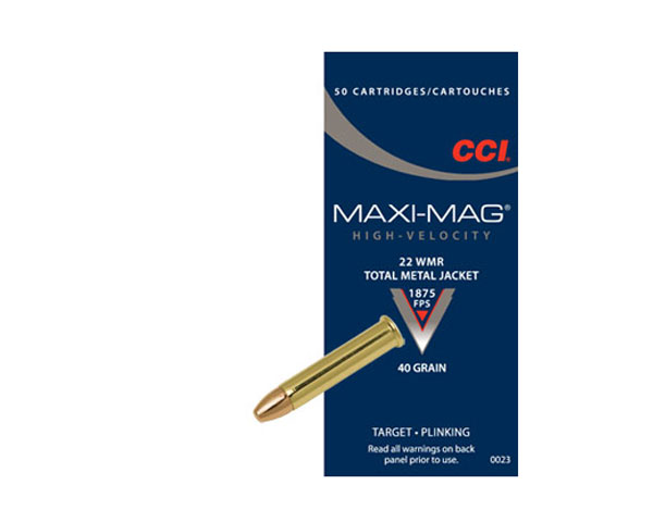 CCI .22 Win Mag Maxi-Mag 40 Grain TMJ 0023 (2000 Round Case) - Click Image to Close