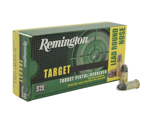 Remington Target .38 125 Grain Short Colt (RTG38SC) (500 Round Case) - Click Image to Close
